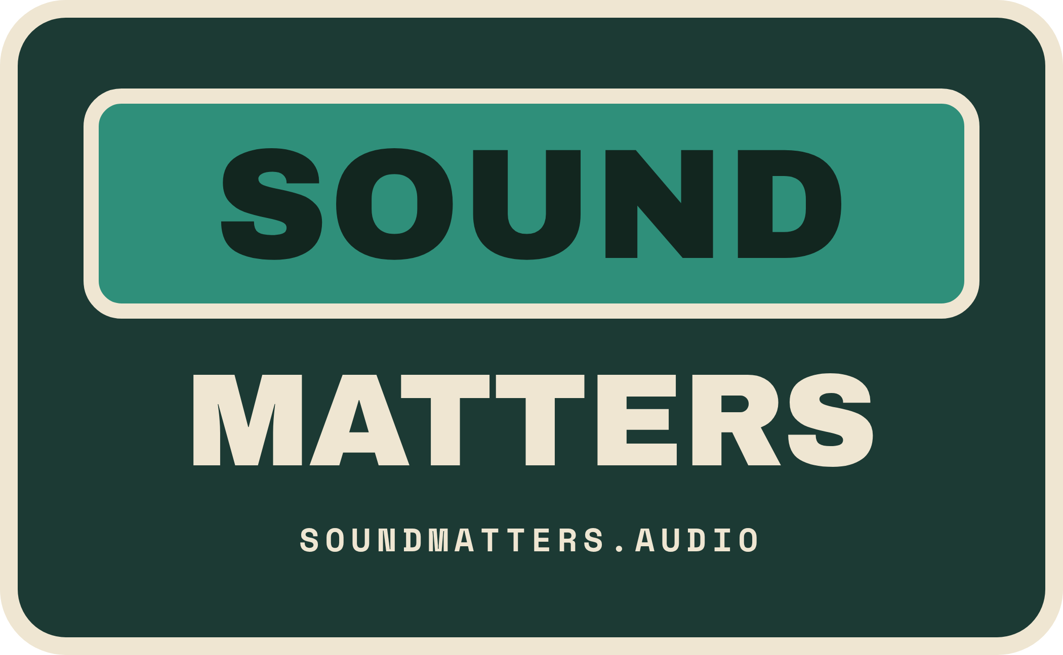 Aufkleber: SOUND MATTERS, soundmatters.audio